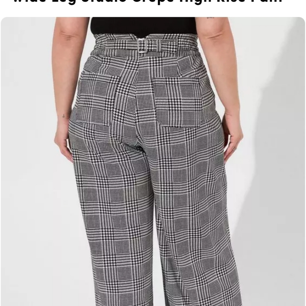 Torrid Plaid High-Rise Wide Leg Pants.